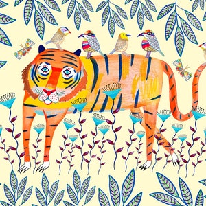 Tiger Wall Art Print For Children's Playroom Animal Wall Decor For Nursery Room Baby Boy Gift Idea Baby Girl Jungle Decor Art Print image 3