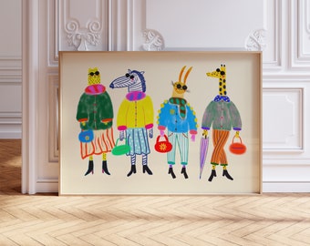 Illustration de l'impression d'art de la Fashion Week de Londres -