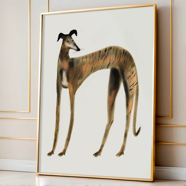 Greyhound Art Print Illustration