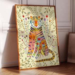 Wild Tiger Art Print, Home Decor for Living Room, Kitchen, Bedroom, Kids, Nursery, Children&#39;s Playroom, Gift For Her, House Warming