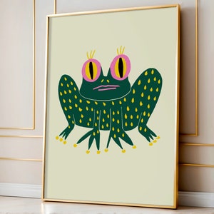 Trendy Frog Wall Art Print