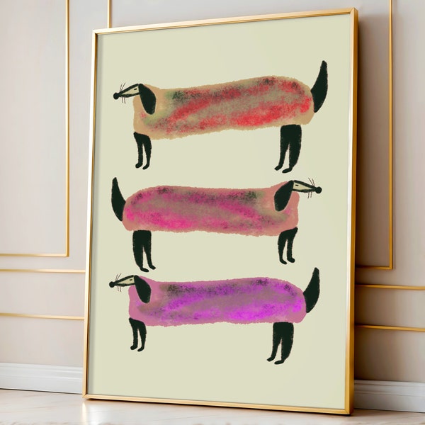 Sausage Dogs Art Print