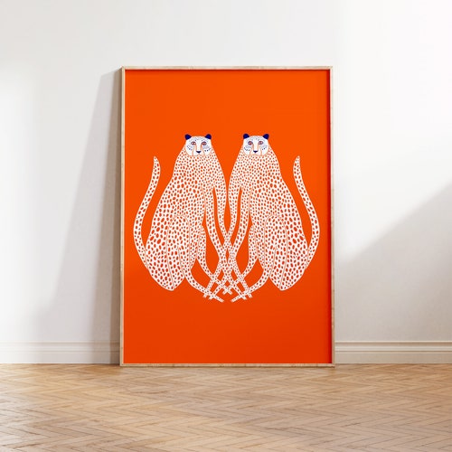 Cheetah Print Art Prints Cheetah Art Home Decor Wall Etsy