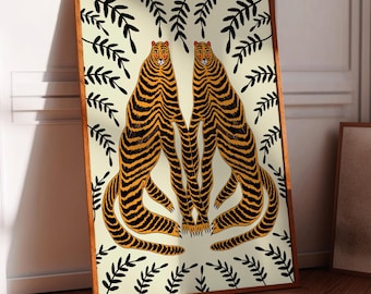 Tiger Lovers Art Print, Home Decor, Wall Gift For Bedroom, Kitchen & Dining