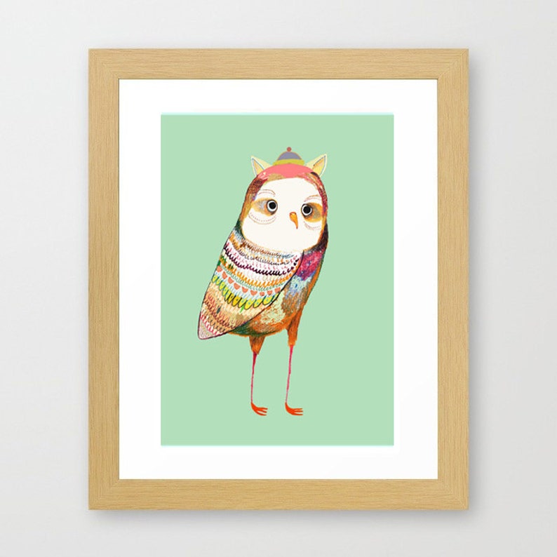 The Colorful Owl Nursery Decoration Baby Room Decor Nursery Etsy