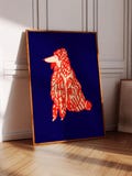 Red Poodle Art Print, Dog Wall Decor, Kitchen & Dining, Modern, Housewarming Gift