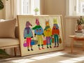 Gone Shopping, Art Print, Girls Wall Decor, Children's Playroom, Illustration, Birthday Gift