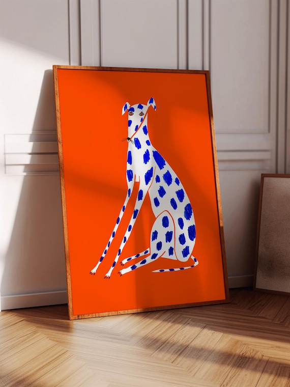 Graceful Greyhound Art Print, Dog Home Decor, Housewarming Gift, Modern Wall Prints