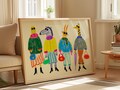 Fashion Week Art Print, Home Decor, Gift For Her Kitchen, Bedroom and Living Room, House Warming, Illustration, Girls, Birthday, Colorful
