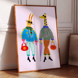Fashion Friends, Art Print, Girls Nursery Wall Decor, Children&#39;s Illustration