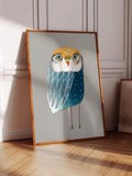 Lucky Owl Art Print, Home Decor, Whimsical Illustration, Wall Gift For Housewarming, Kitchen & Dining, Christmas