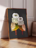 Magical Owls Art Print, Whimsical Home Decor, For Her, Kitchen, Bedroom, Living Room, Entry way, House Warming, Mothers Day Gifts,