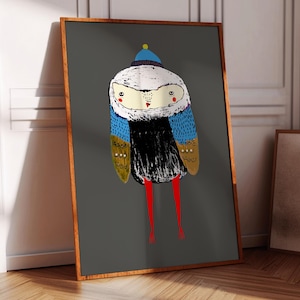 Eule Weisheit Kunstdruck, skurrile Wohnkultur, Geschenk für sie, Küche, Schlafzimmer, Badezimmer, Wohnzimmer, Eingangsbereich, House Warming, Geburtstagsgeschenke