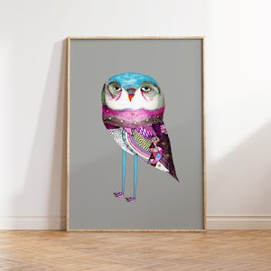 Owl Art Print Home Decor