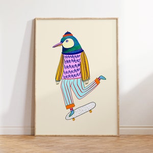 Penguin Art Print Illustration