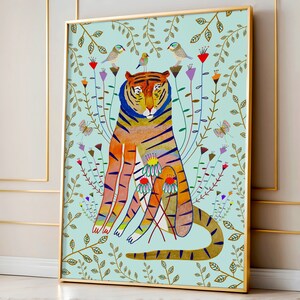 Tiger In Forest Art Print