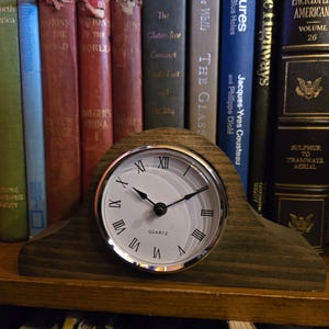 Wood Analog Desk Clock