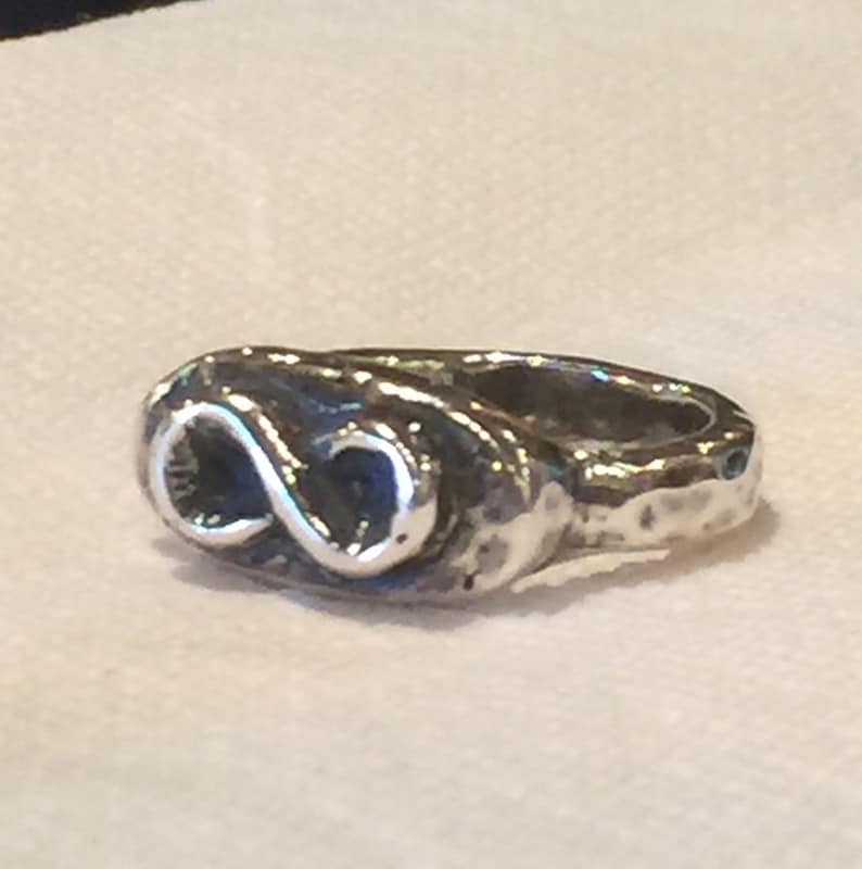 Infinity Signet Ring Infinity Signet Ring in Sterling Silver PRICE REDUCTION for in Stock ...