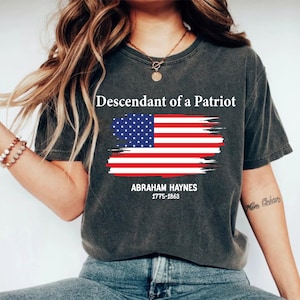 Custom Descendant of a Patriot TShirt, Daughters of the American Revolution or Sons of the American Revolution Shirt, DAR Shirt, SAR Shirt