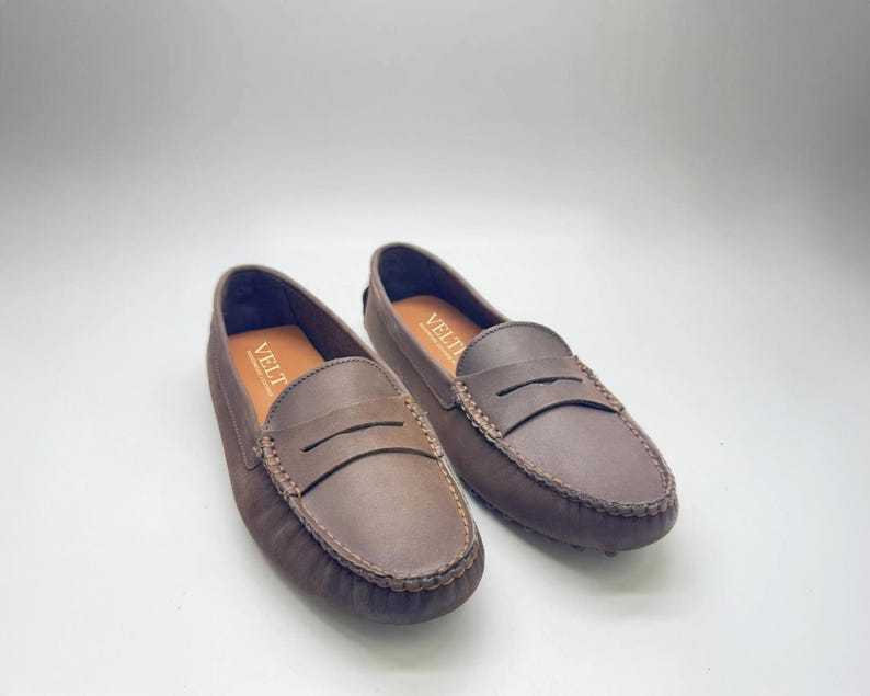 Neutral color slip-on loafers for everyday wear