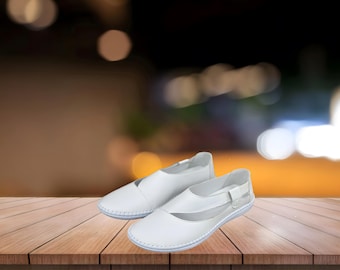 Handgefertigte Echtleder Schuhe | Orthopädische Damenschuhe, Barfuß, Mary Jane flache Schuhe für Frauen, Orthopädie, Slip-Ons mit Komfortsohle
