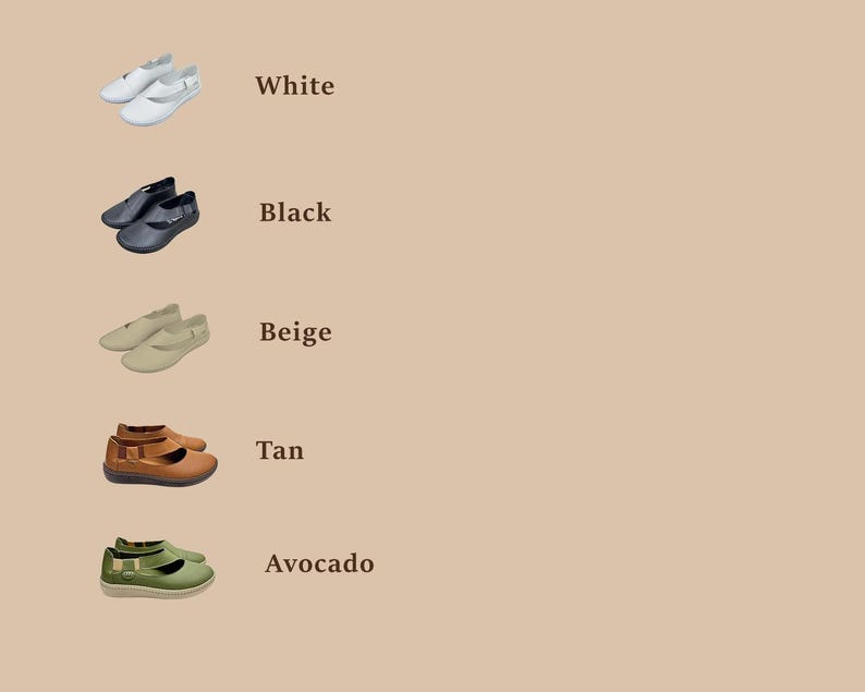 Orthopedic wide fit leather flats for women