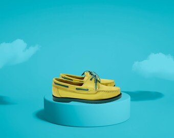 Handmade Leather Loafers with Orthopedic Support | Yellow Genuine Leather Shoes