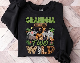 Grandma of the Two Wild Safari Animals PNG (Digital Download)