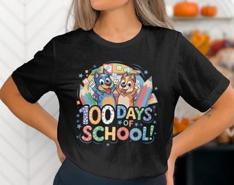 100th Day Celebration Tee, Kids Classroom Outfit, Teacher Dog Design PNG