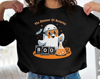 Chemistry Ghost PNG: Halloween Chemist Design for Sublimation
