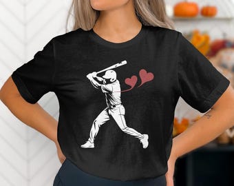 Valentine's Day Baseball, Heart Baseball Player PNG, Sports Lover Gift