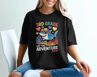 3rd Grade Shark PNG: Back to School Classroom Decor (Digital Download)