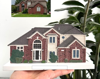 Réplique miniature personnalisée de votre maison - envoyez simplement une photo !