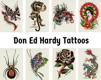 color dragon tattoo etsy
