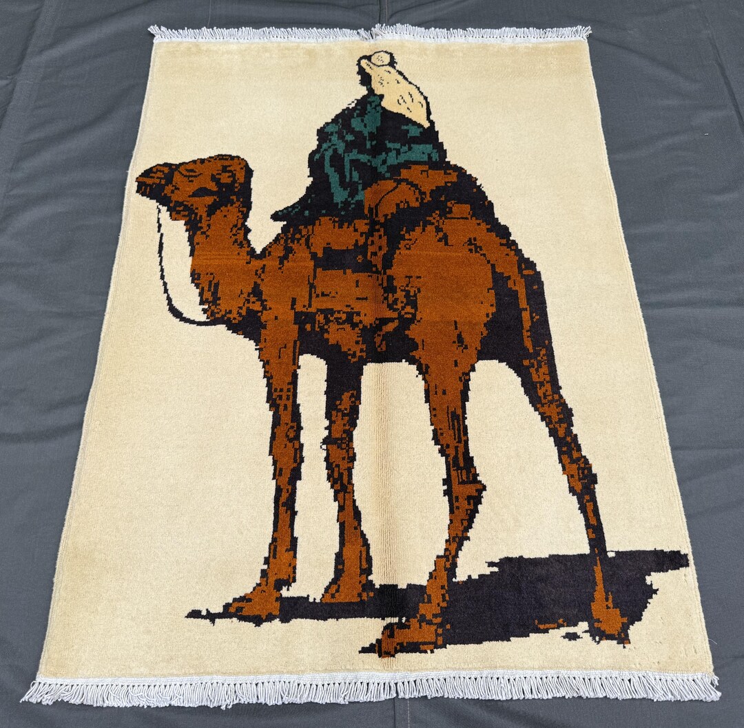 Gorgeous 3x5 Ft Arab Tribes Historical Design Rug , Afghan Brownish ...