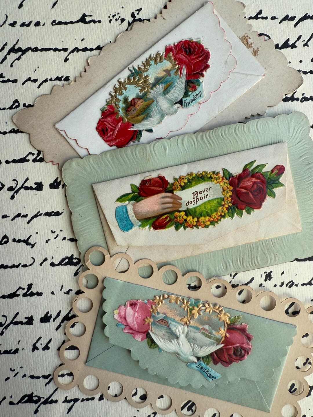 Authentic Fancy Victorian Calling Cards - Set of 3 - Etsy