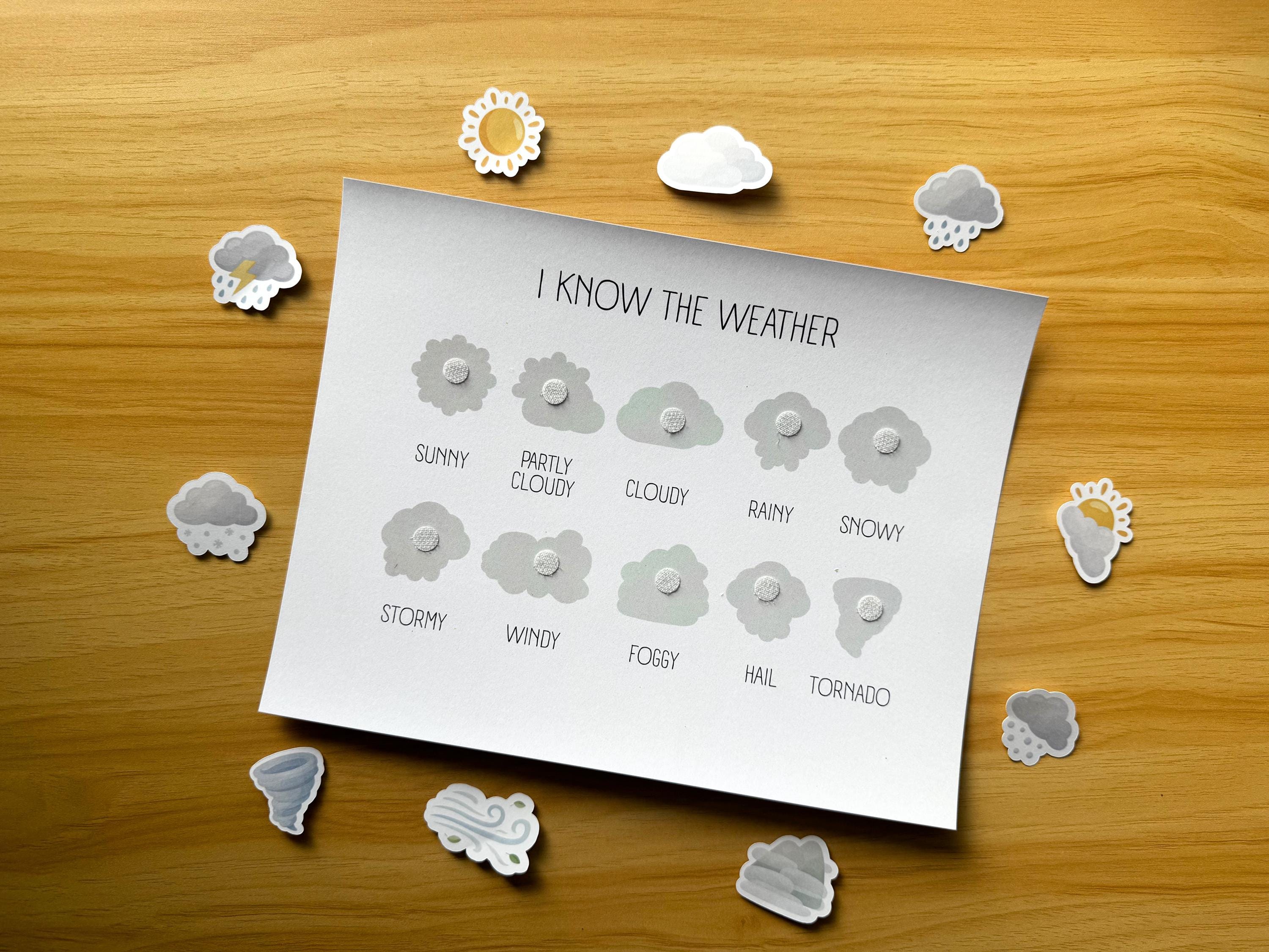 Printable Montessori Weather Matching Activity for Toddlers and ...