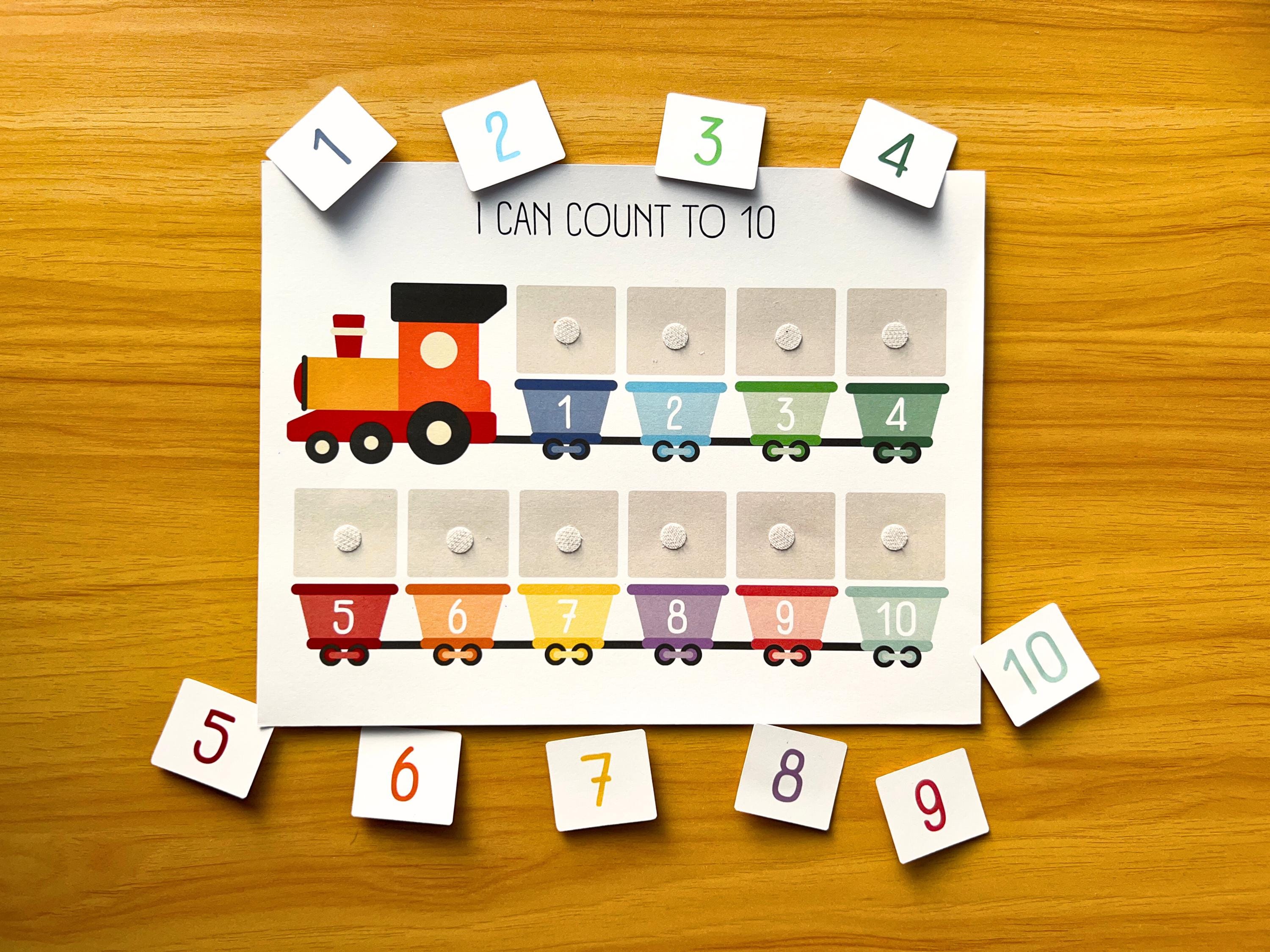 Printable Montessori Counting to Ten Activity for Toddlers and ...