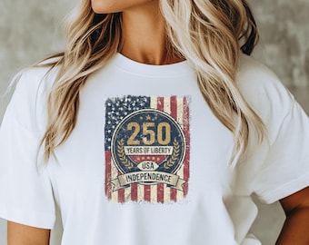 250周年記念|アメリカ国旗Tシャツ|250ストリートウェア、アメリカ独立、記念Tシャツ、アメリカ250周年記念、アメリカ250年、250