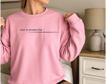 Rest Is Productive | Motivational Tees | Mental Health Tshirts | Positivity Tshirts | Minimalist Tee