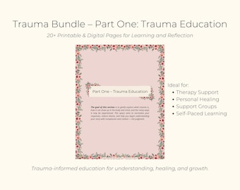 Werkboek trauma-educatie | Dagboek voor zachte zelfreflectie (afdrukbare en digitale pdf)
