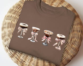 Espresso Martini Glasses | Martini | Preppy | Couquette | Comfort Colors