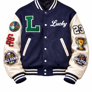 Custom Varsity Jacket Baseball Bomber Personalized Letterman Coat Unisex Gift
