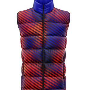 Quilted Puffer Vest Mockup, Sleeveless Gilet Apparel Template
