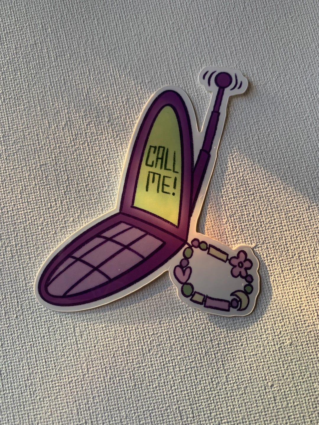 Call Me Flip Phone Sticker - Etsy
