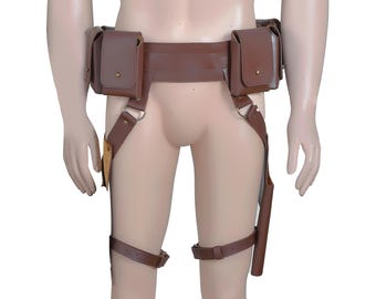 Cinturón y funda de cuero de Boba Fett, cosplay de Star Wars, accesorio de disfraz de cazarrecompensas mandaloriano