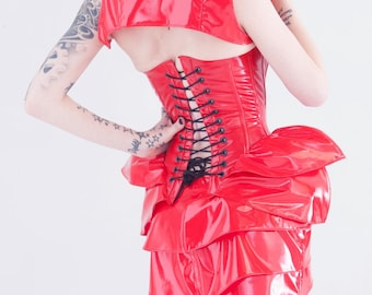 Small Clear + Yellow Trim PVC Garter Belt From Artifice Clothing (sample,  Ready to Ship)