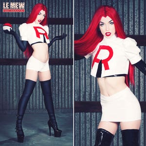 XS Déguisement Team Rocket en PVC prêt à être expédié de www.Artificeclothing.com/TeamRocket en taille X-Small image 3