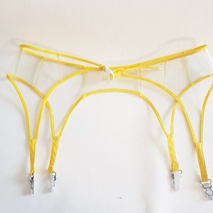 Small Clear + Yellow Trim PVC Garter Belt From Artifice Clothing (sample,  Ready to Ship) - Etsy