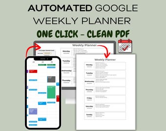 Auto Build Google Calendar Weekly Planner – One-Click Automation to Build Your Week Instantly